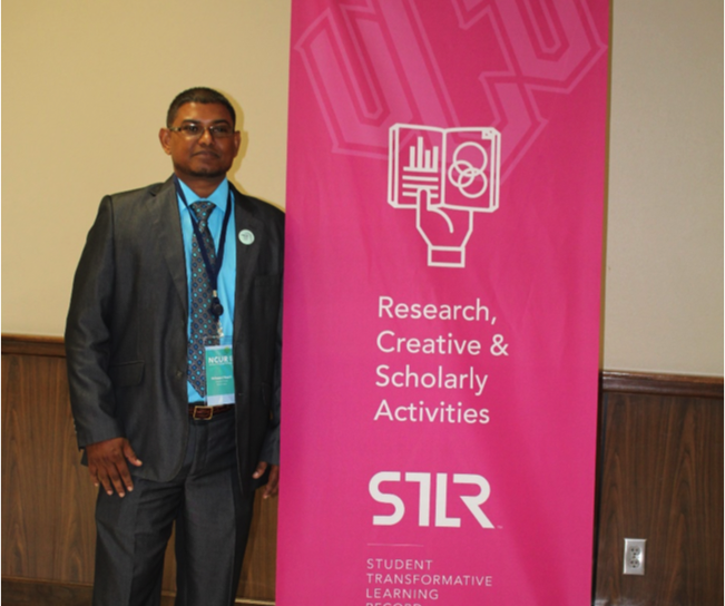 UG student at the National Council of Undergraduate Research Conference (NCUR) held in April 2018 at the University of Central Oklahoma 