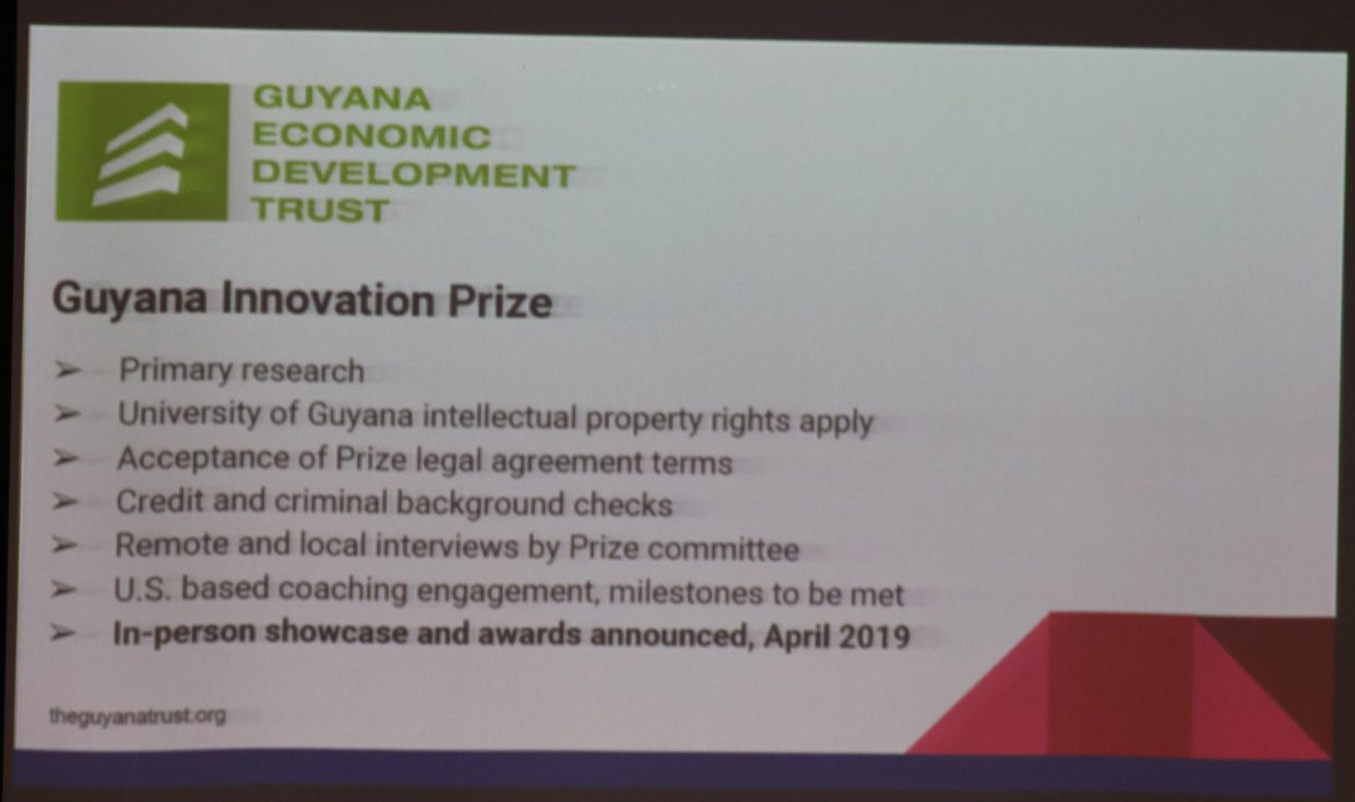 Commercialisation of Research: The Guyana Innovation Prize
